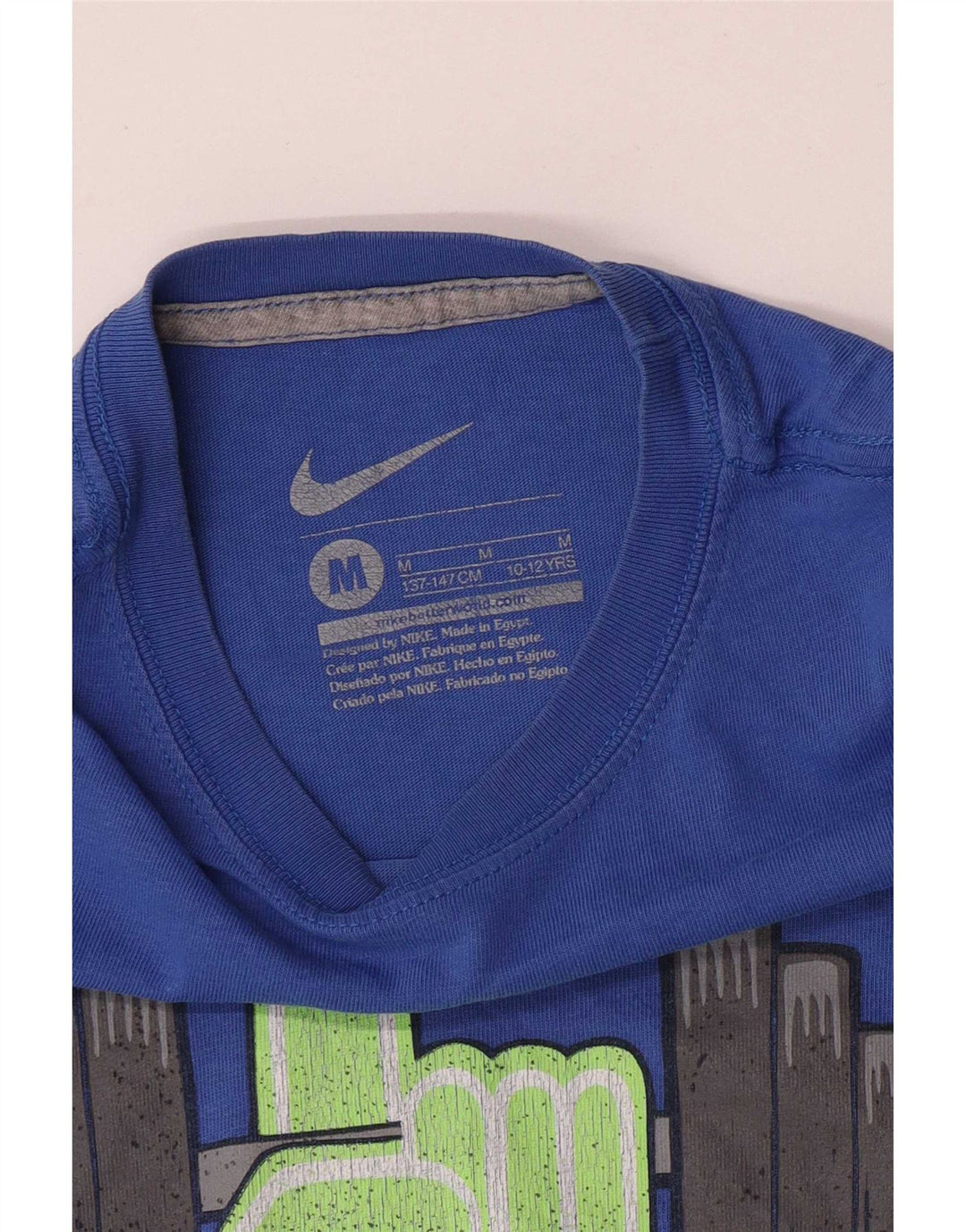 T-shirt grafica Nike per ragazzi, 10-11 anni, blu medio