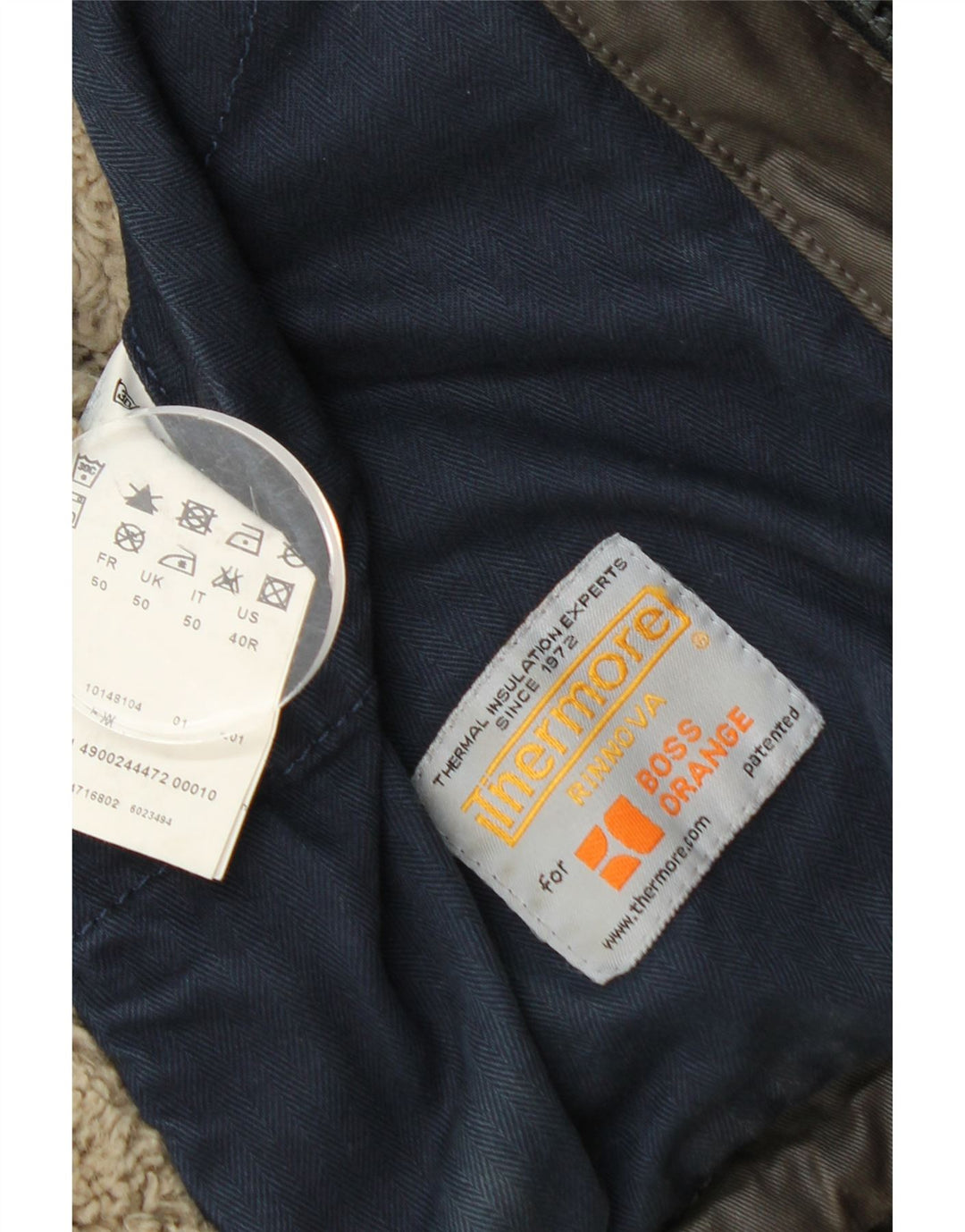 Giacca militare da uomo HUGO BOSS IT 50 Large Marrone Cotone