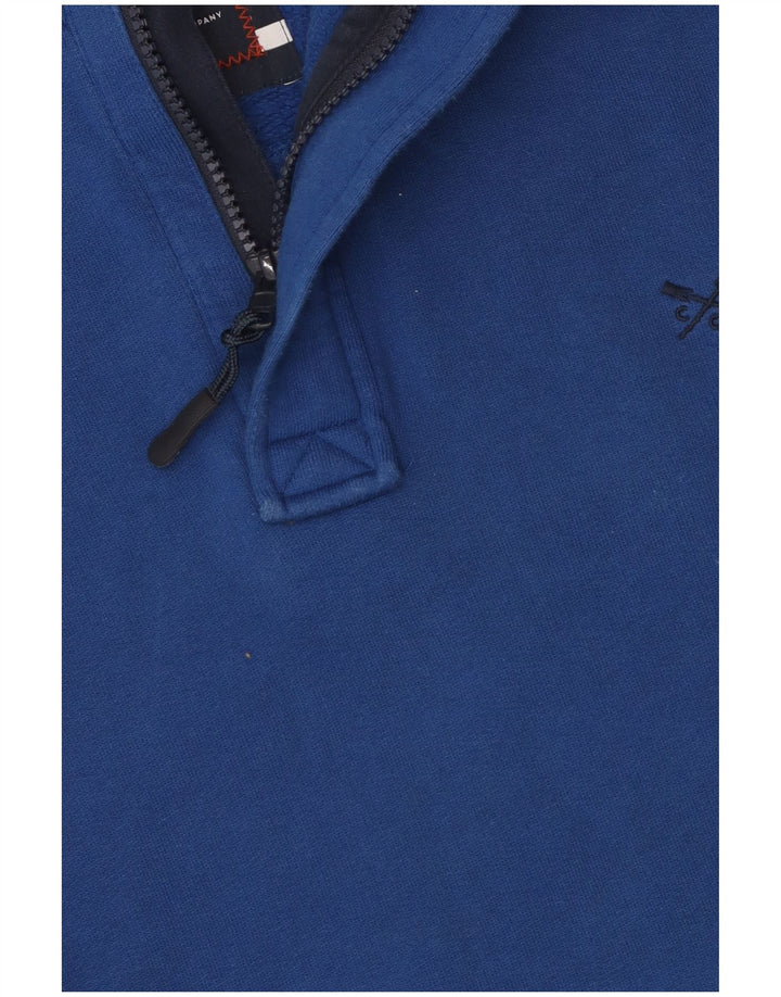 Crew Clothing Felpa con grafica da uomo Maglione piccolo blu a blocchi di colore