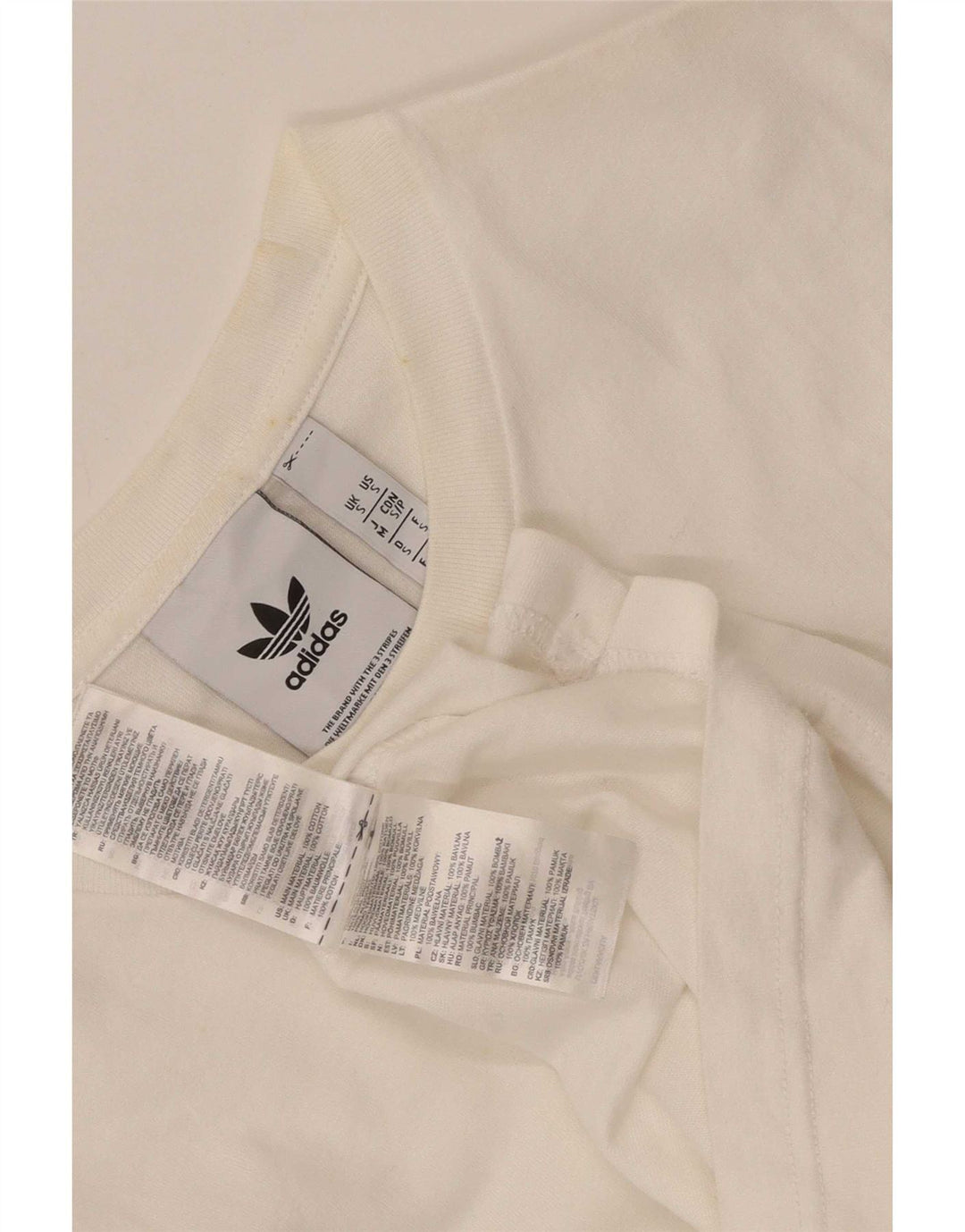 T-shirt da uomo Adidas Top Small in cotone bianco