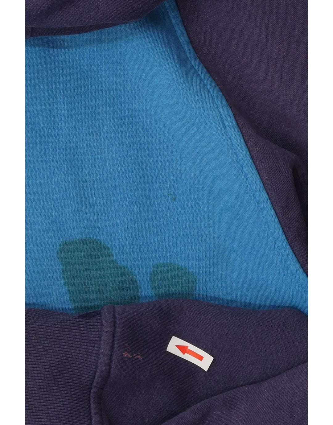 Maglione con cappuccio e zip da uomo Saltrock, grande, in cotone color block blu