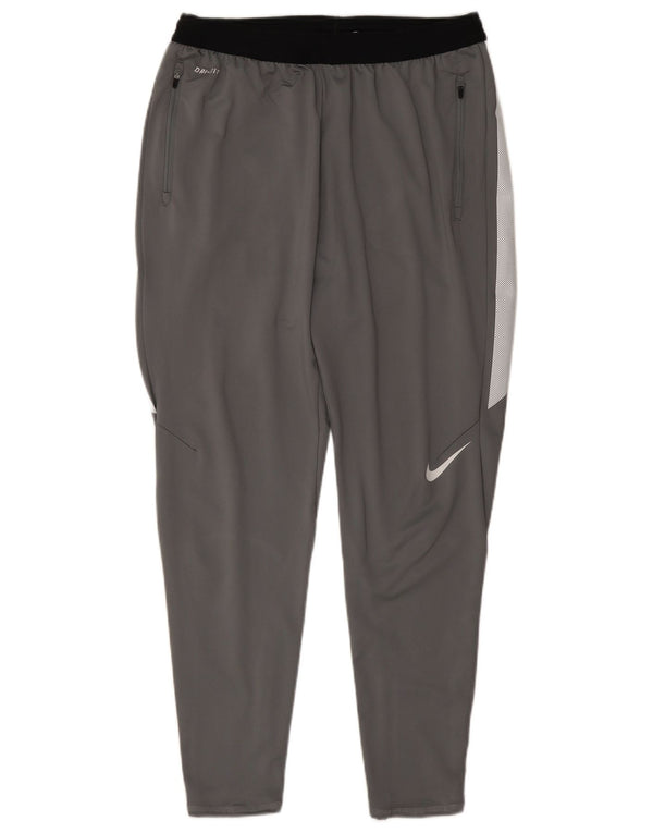 Pantaloni da tuta Nike Dri Fit da uomo, grandi, in poliestere color block grigio