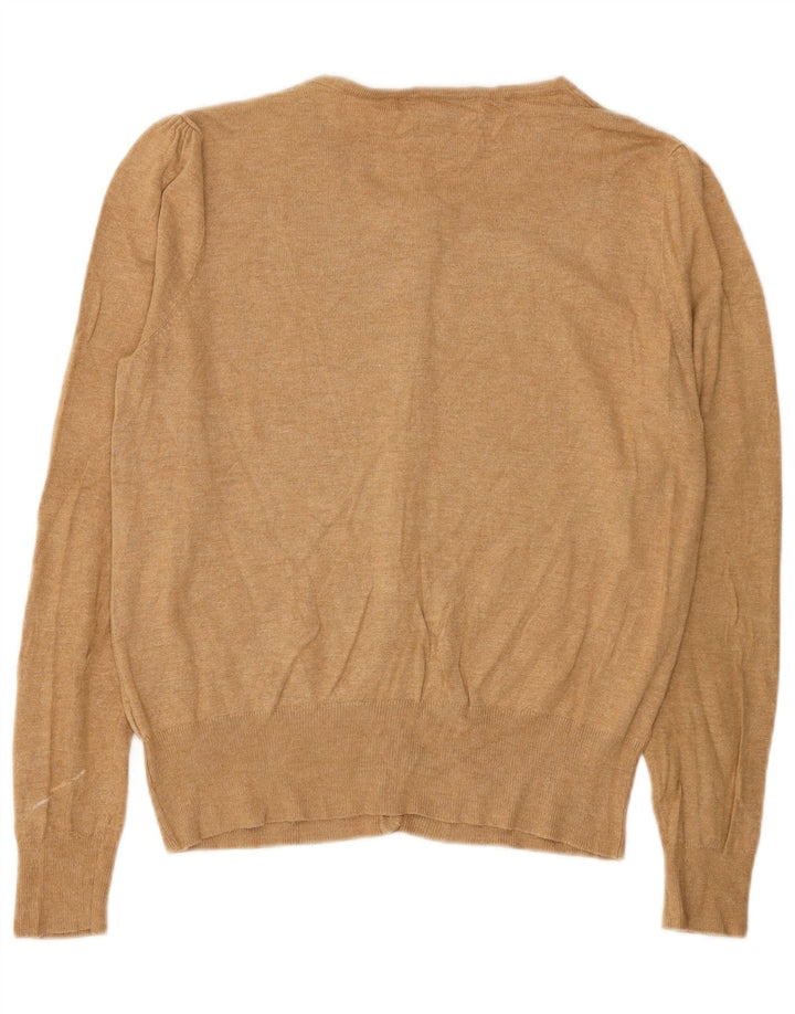Maglione cardigan da donna Marks & Spencer UK 14 Large Beige Viscosa