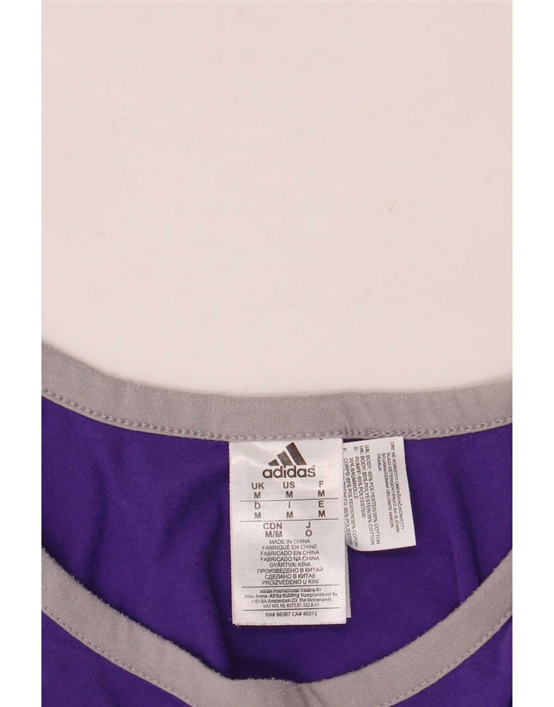 Canotta grafica Adidas da uomo dei Los Angeles Lakers, poliestere viola medio
