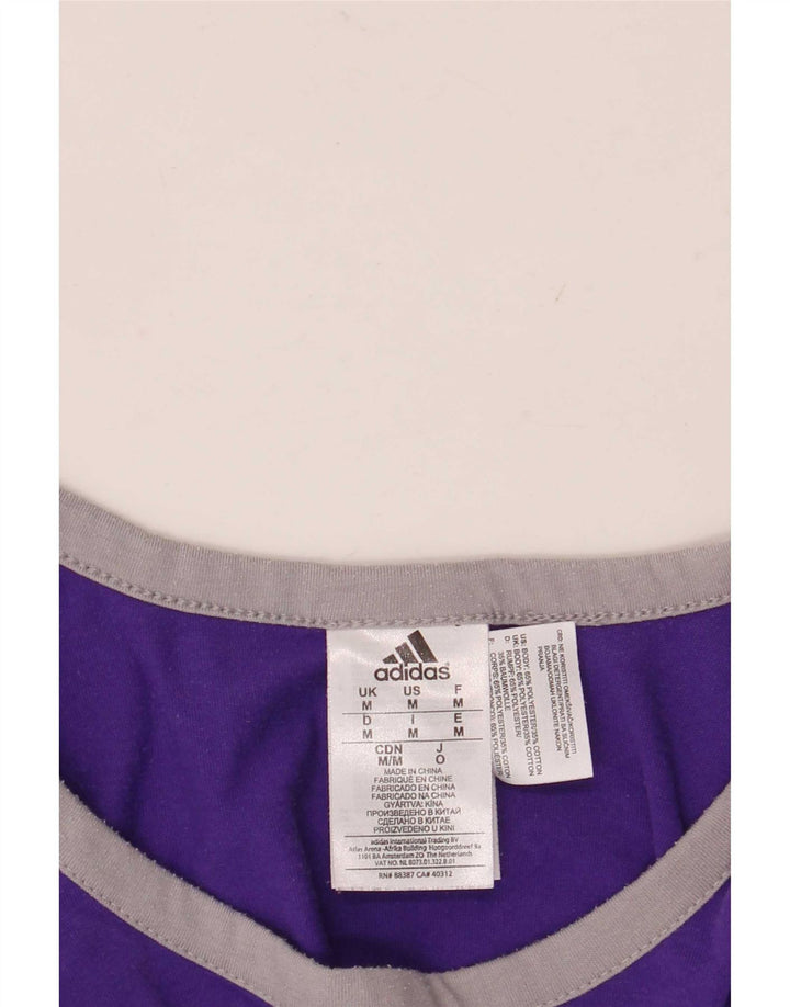 Canotta grafica Adidas da uomo dei Los Angeles Lakers, poliestere viola medio
