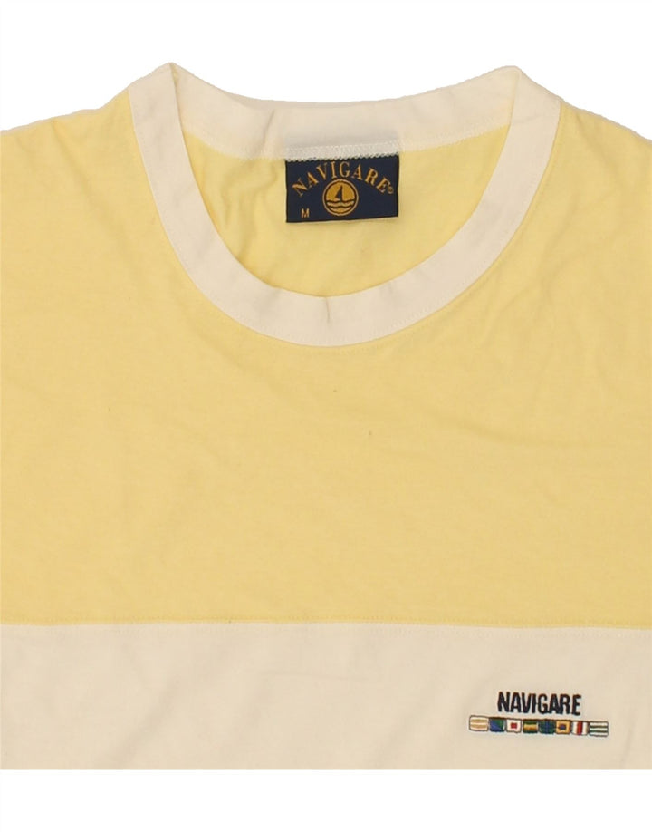 NAVIGARE Mens T-Shirt Top Medium Multicoloured Colourblock Cotton Vintage Navigare and Second-Hand Navigare from Messina Hembry 