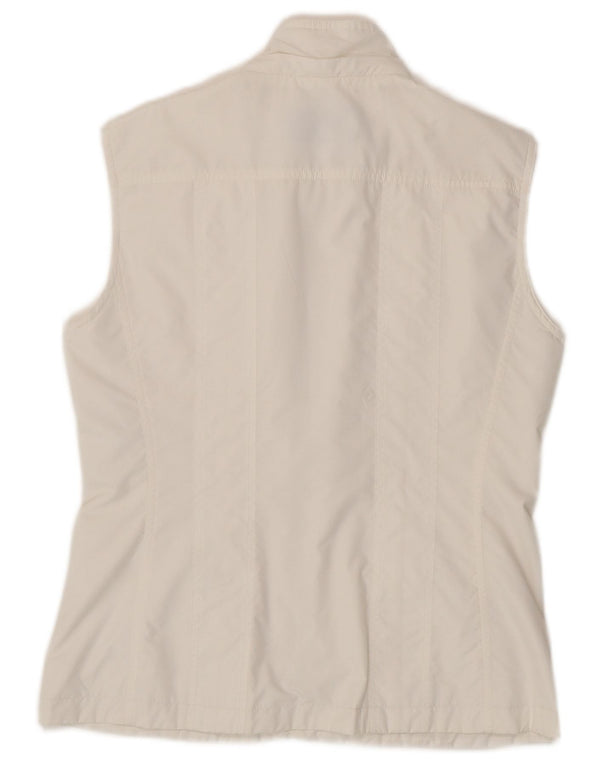MARELLA Womens Utility Gilet UK 12 Medium White Polyester