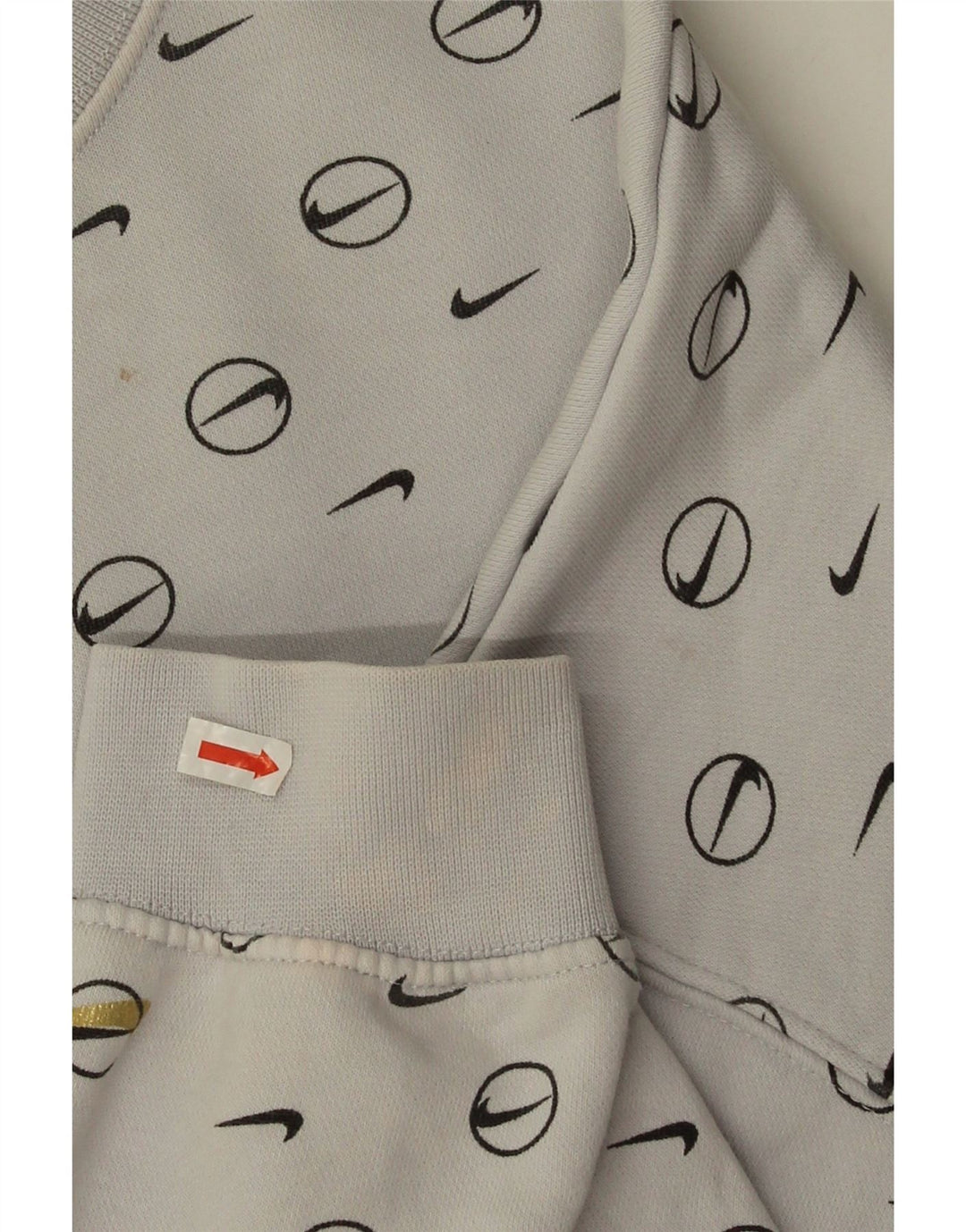 Felpa con grafica corta oversize da donna Nike UK 10 piccola grigia