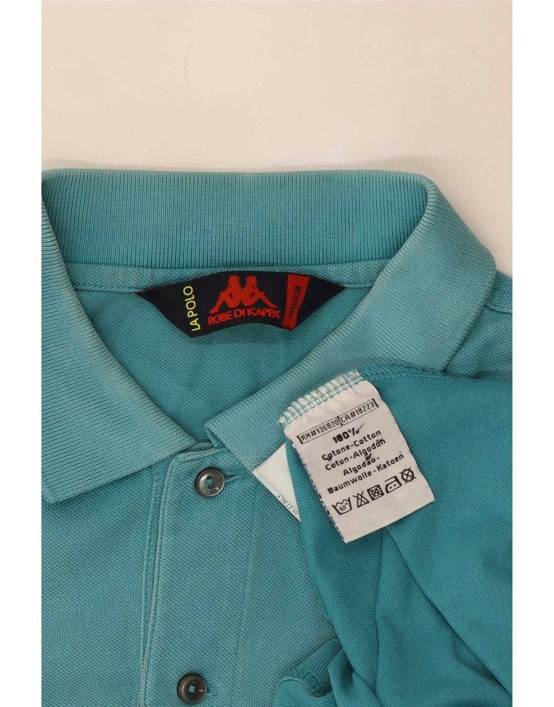 Polo Kappa Uomo Blu Medio in cotone