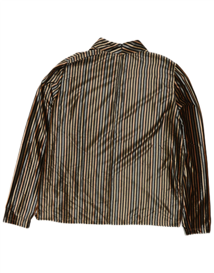 Top in camicetta di velluto da donna Zara UK 14 a righe multicolori medie