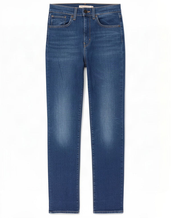 Jeans dritti a vita alta Levi's 724 da donna W27 L30 cotone blu