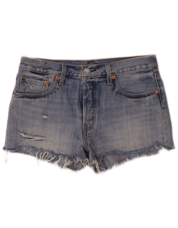 Pantaloncini Levi's da donna 501 in denim invecchiato W31 cotone blu medio