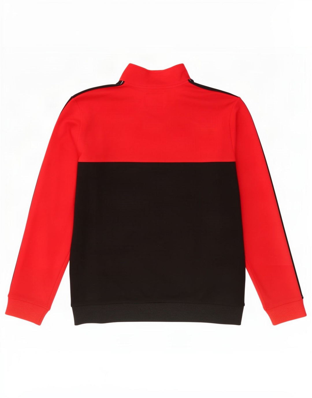 Guess Giacca da tuta grafica da uomo di grandi dimensioni in rayon color block nero