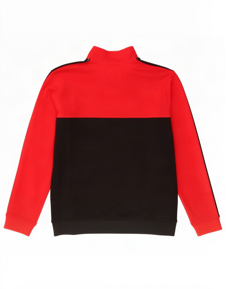 Guess Giacca da tuta grafica da uomo di grandi dimensioni in rayon color block nero