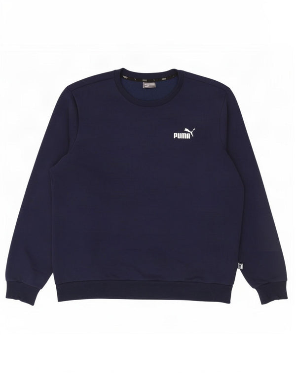 Felpa da uomo Puma Jumper XL blu navy in cotone