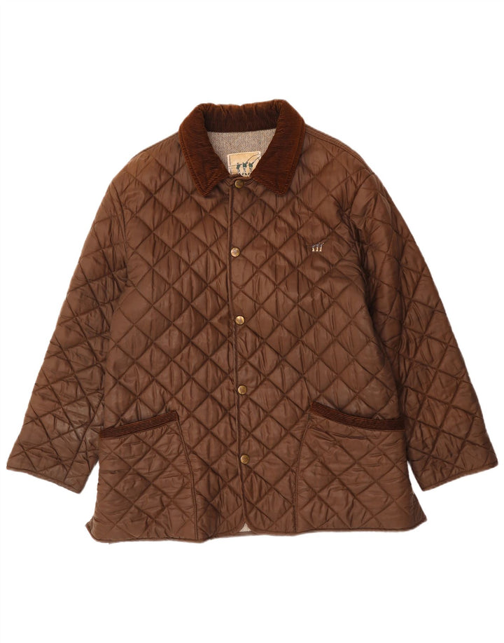 HENRY COTTONS Giacca trapuntata da uomo UK 46 3XL Nylon marrone