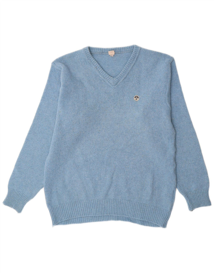 Maglione da uomo con scollo a V North Sails XL in lana blu
