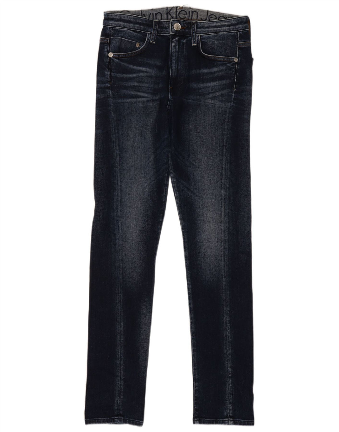 Jeans slim da donna Calvin Klein W29 L30 cotone blu navy