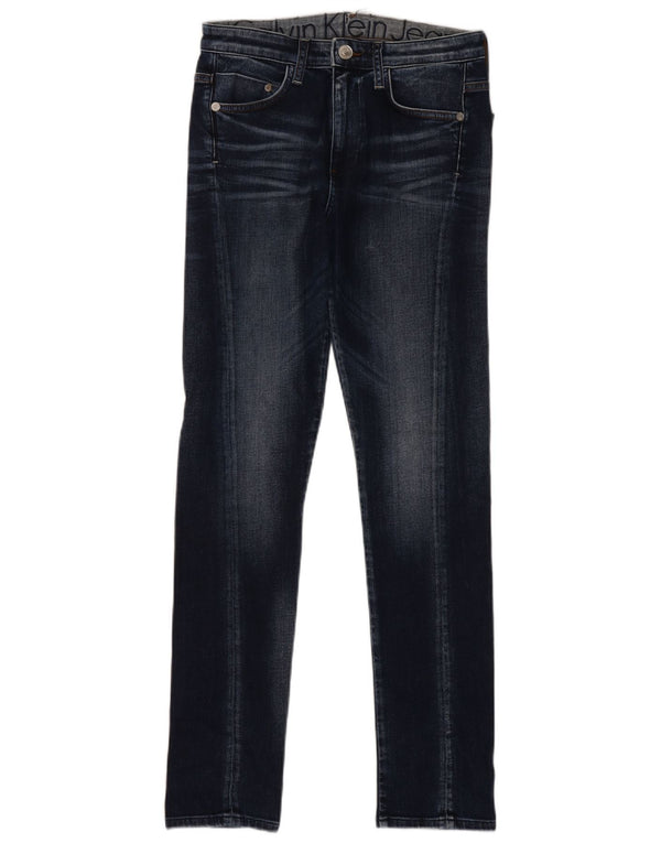 Jeans slim da donna Calvin Klein W29 L30 cotone blu navy