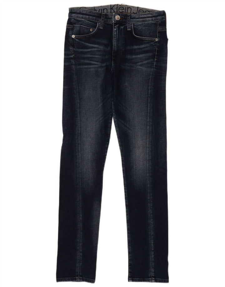Jeans slim da donna Calvin Klein W29 L30 cotone blu navy