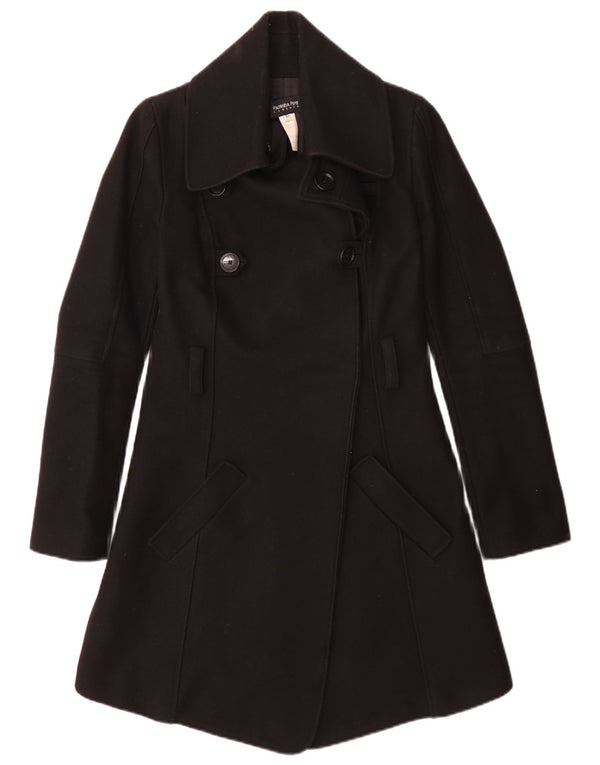 Cappotto Doppiopetto Donna Patrizia Pepe IT 46 Large Nero Lana