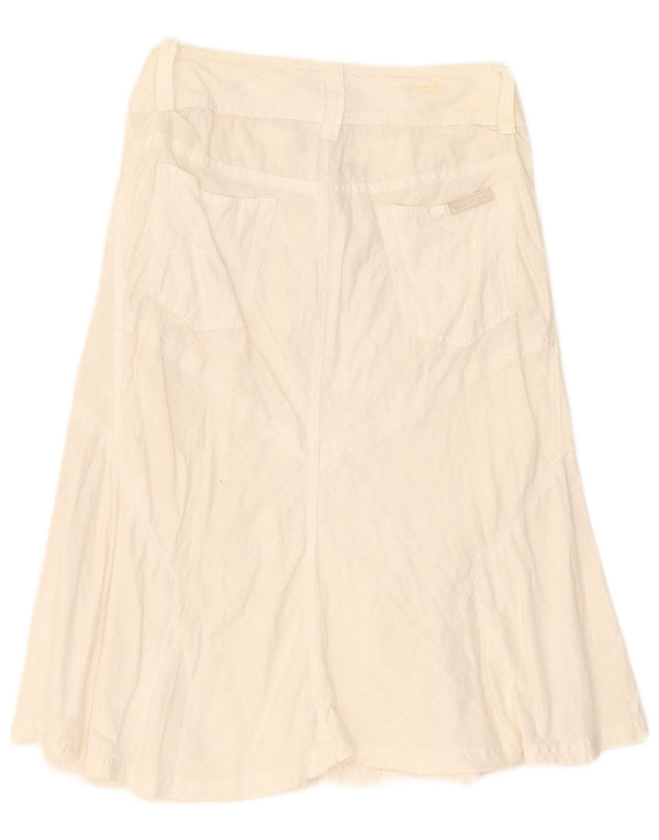Gonna a trapezio da donna Marlboro Classics EU 42 Large W30 Lino bianco