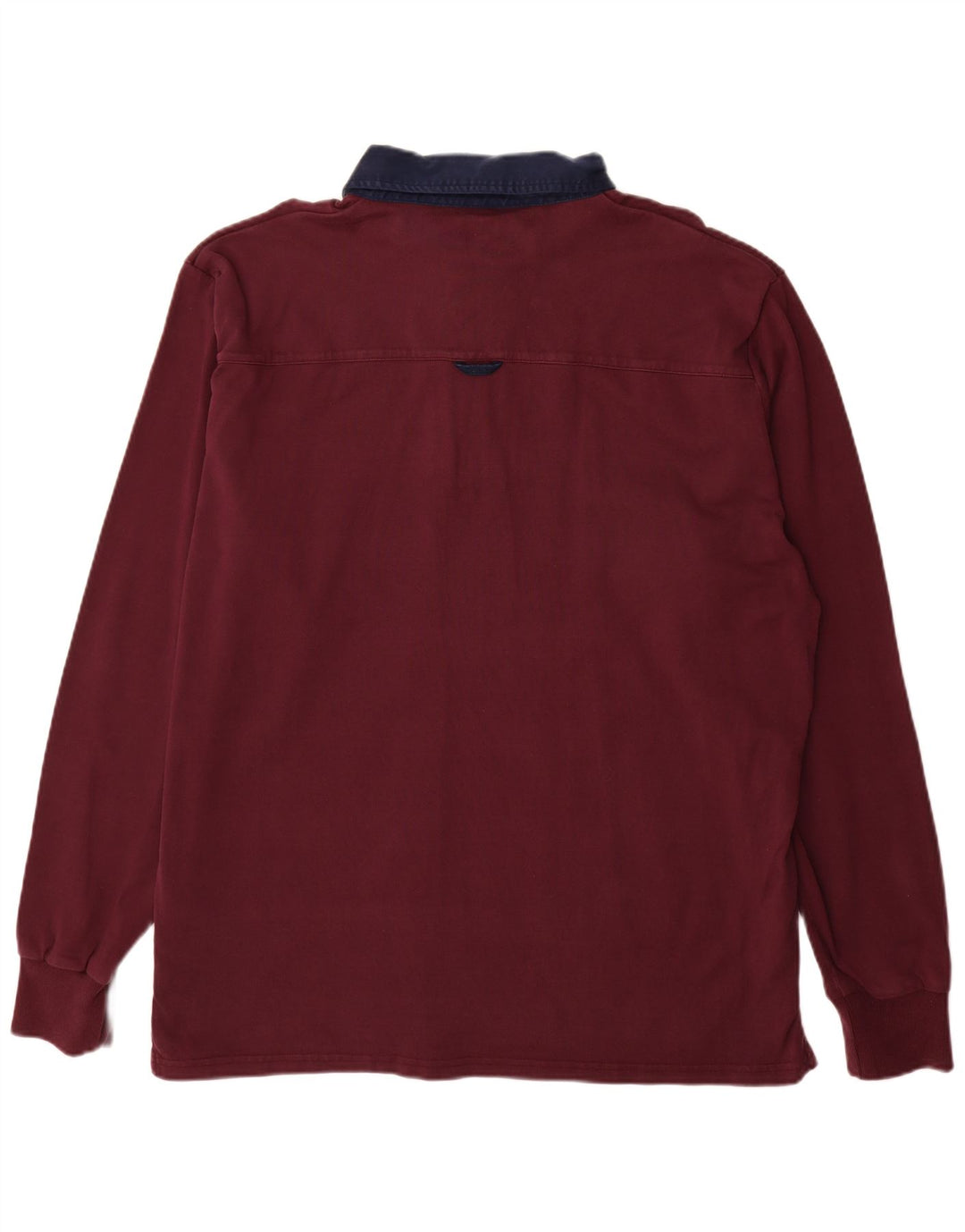Polo da rugby da uomo a maniche lunghe GANT 4XL in cotone color block bordeaux