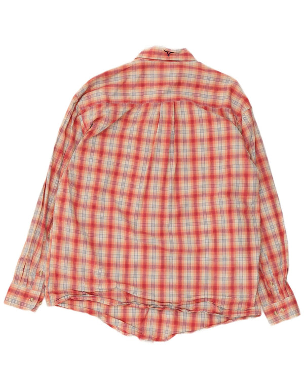 Camicia da uomo Wrangler in cotone a quadri rossi grandi
