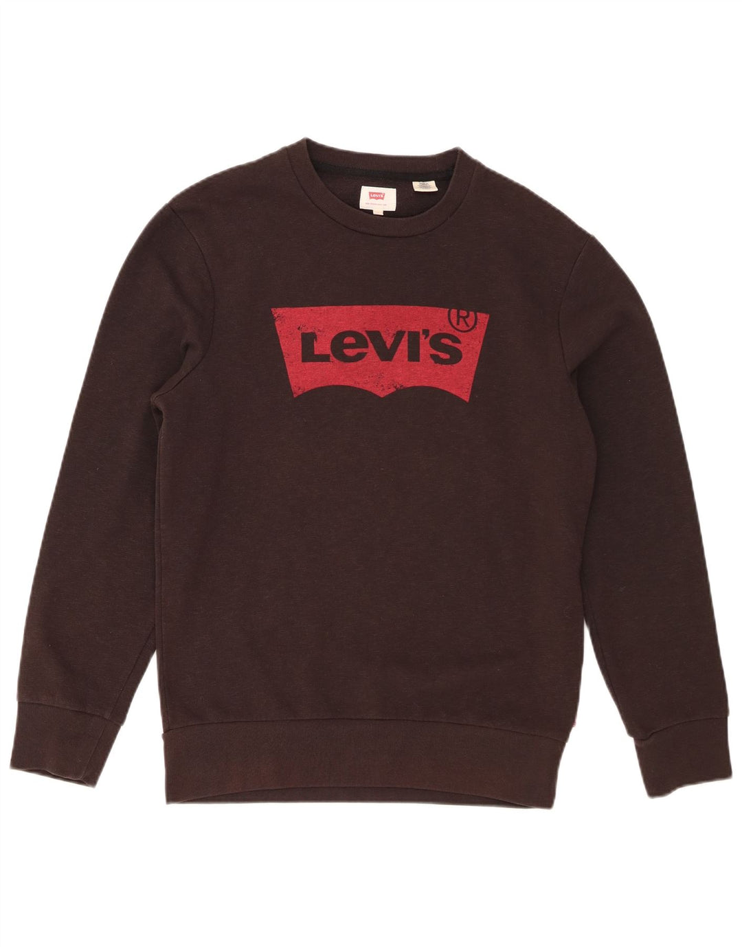 Levi's Felpa con grafica da uomo Maglione piccolo in cotone marrone