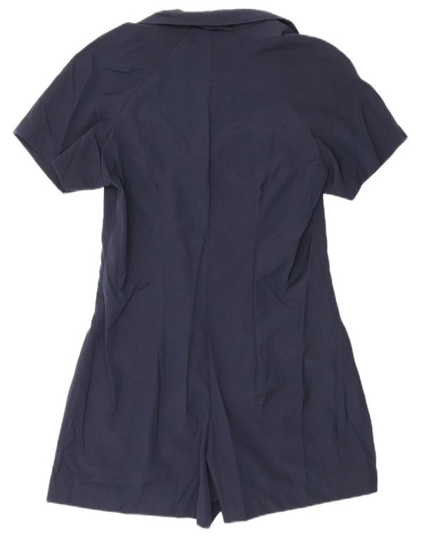 Tutina corta da donna vintage UK 12 poliestere medio blu navy