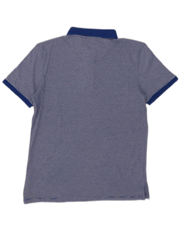 Polo da uomo Calvin Klein piccola in cotone gessato blu