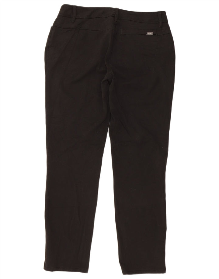 Pantaloni casual slim da donna EDDIE BAUER US 4 Small W28 L27 poliestere nero
