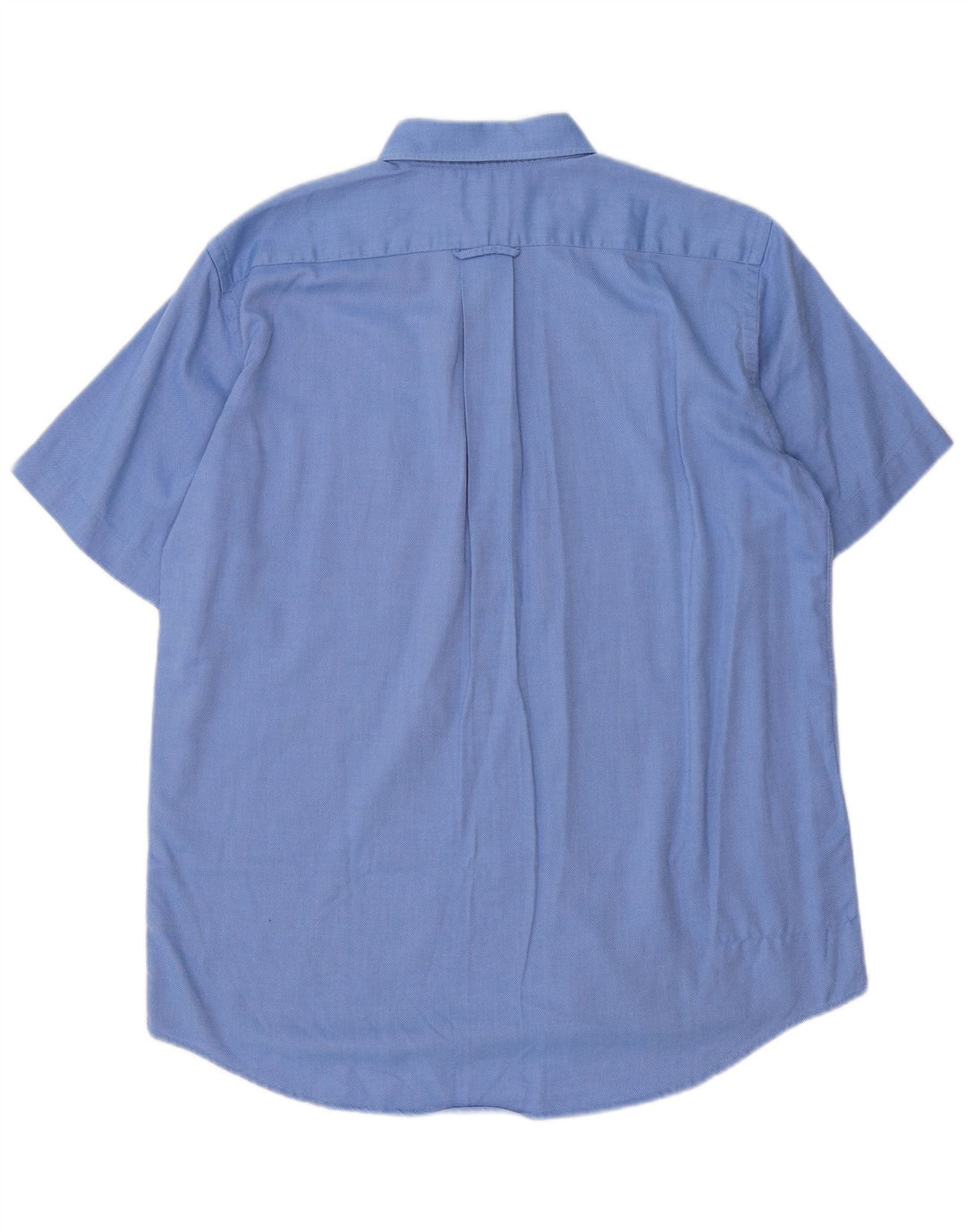 Camicia a maniche corte da uomo Lacoste taglia 40 in cotone blu medio