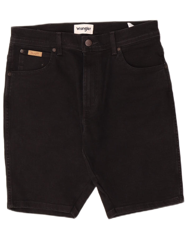 Pantaloncini di jeans Wrangler da uomo Texas W30 cotone nero medio