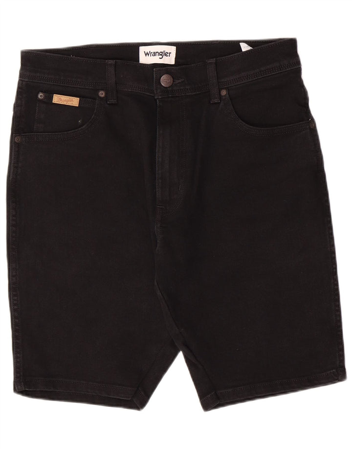 Pantaloncini di jeans Wrangler da uomo Texas W30 cotone nero medio