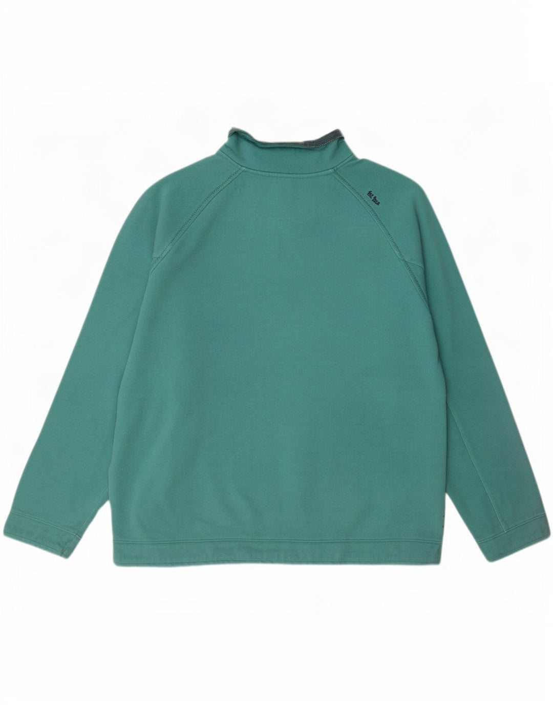 Felpa da uomo con collo con zip Fat Face Maglione XL Cotone turchese
