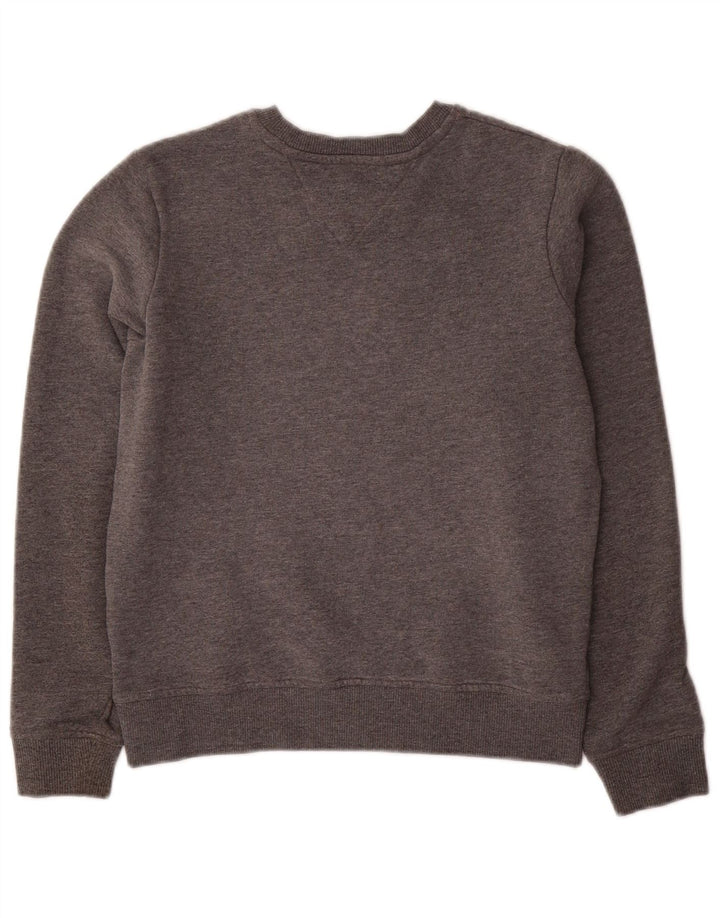 TOMMY HILFIGER Felpa con grafica oversize da donna UK 6 XS Grigio