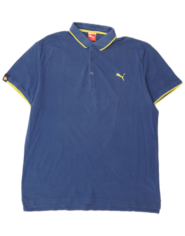 Polo Puma da uomo XL in cotone blu