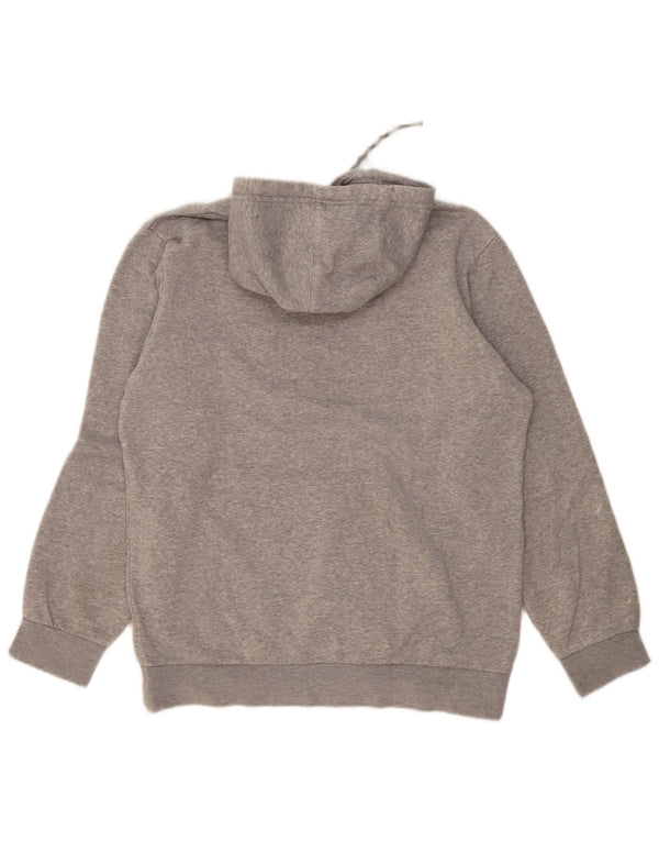 Felpa con cappuccio grafica da uomo Adidas grigio medio