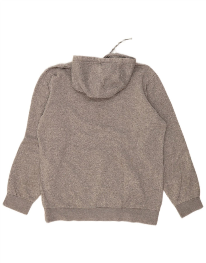Felpa con cappuccio grafica da uomo Adidas grigio medio