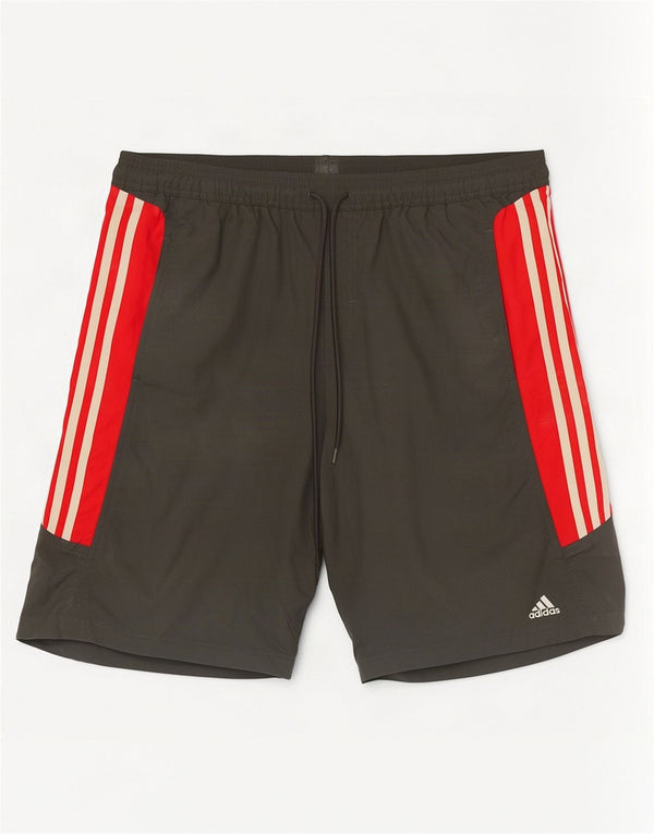 Pantaloncini da bagno da uomo Adidas XL grigio color block in poliammide