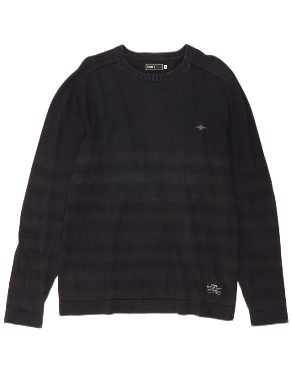 Jack & Jones Maglione da uomo con scollo a barca XL in cotone a righe blu navy