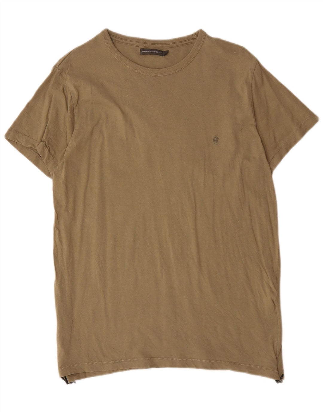 T-shirt da uomo French Connection Top grande in cotone kaki
