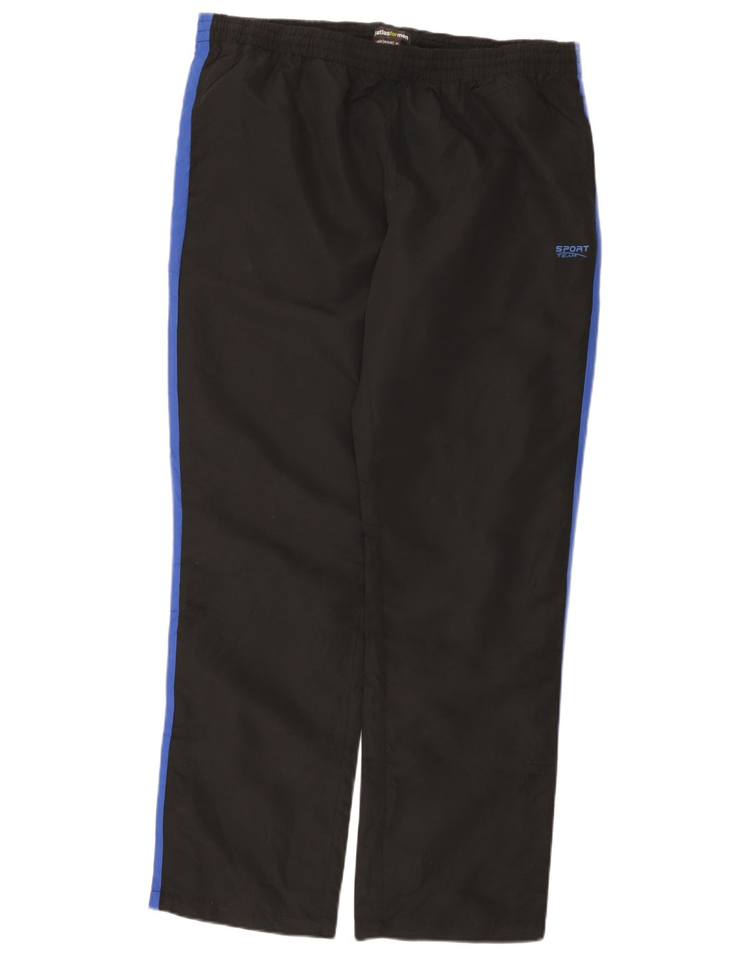 ATLAS FOR MEN Pantaloni da tuta da uomo Grandi in poliestere color block nero