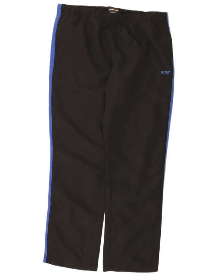 ATLAS FOR MEN Pantaloni da tuta da uomo Grandi in poliestere color block nero
