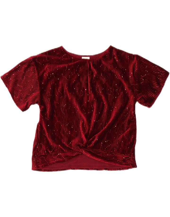 Top in camicetta in velluto per ragazze Zara 9-10 anni in poliestere rosso