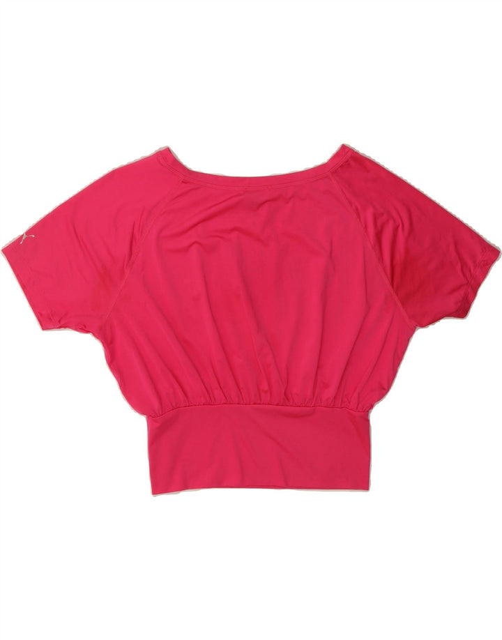 PUMA Womens Graphic T-Shirt Top UK 10 Small Pink Vintage Puma and Second-Hand Puma from Messina Hembry 