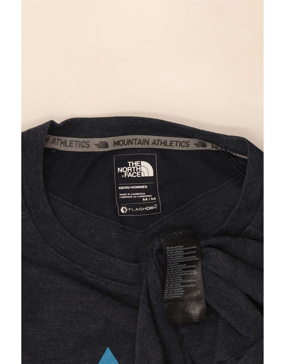 T-shirt grafica da uomo The North Face Top in cotone blu navy medio