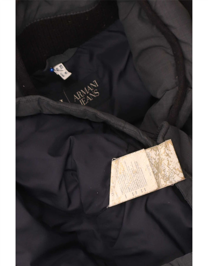 Cappotto imbottito con cappuccio da uomo Armani UK 38 Poliammide grigio medio
