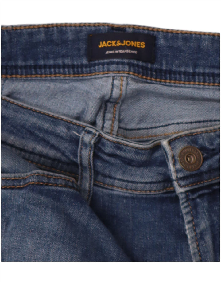 JACK & JONES Mens Straight Jeans W31 L32 Blue Cotton